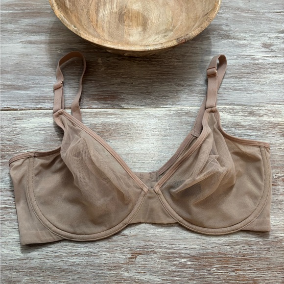 🌿🦋 Smart & Sexy Full Figure Sheer Mesh Demi Underwire Bra • 34DDD - Picture 3 of 13